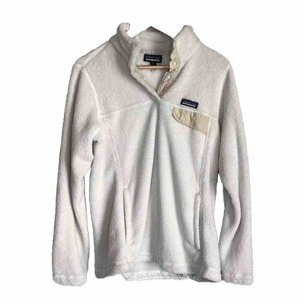 Patagonia Women's White Re-Tool Snap-T®‎ Pullover Sweater Size Medium
